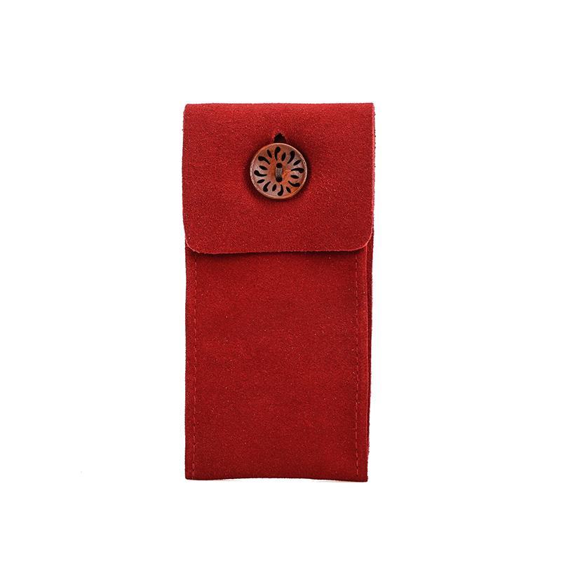 Handmade Genuine Leather Single Watch Bags for Men Retro Anti-Scratch Suede Leather Watch Case Women Watch Holders Soft Watch Storage Pouch