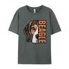 Beagle HalfFace Tshirt Gift TShirt Youthful T Shirts For Unisex Cotton Tops Tees Street Cheap Pop Art