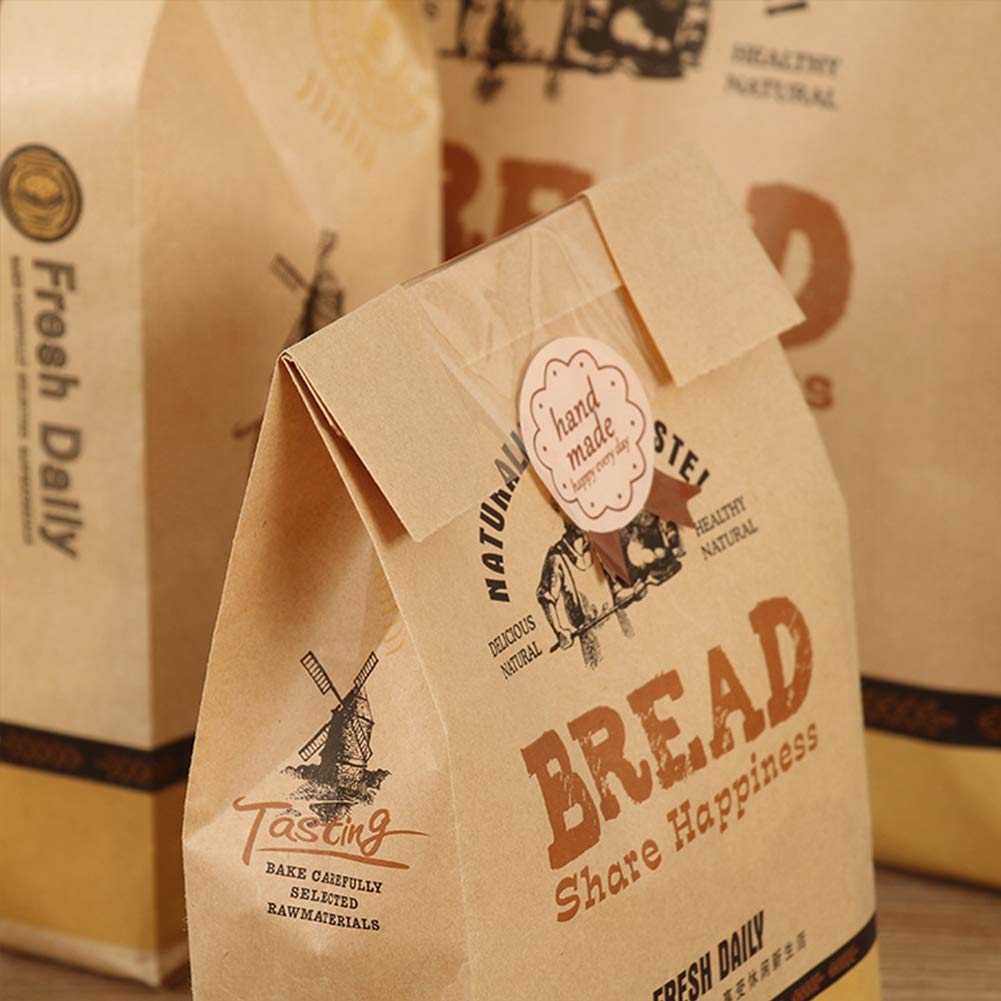 10/20/50 шт., мешок для хлеба из крафт-бумаги для домашнего хлеба, тостов, хлебобулочных изделий, мешок для упаковки пищевых продуктов