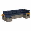 VidaXL Garden Lounge Set with Cushions 7 Pcs Grey Braided Resin 3325988