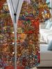 Fashion Hawaiian Men's Casual Anime Cartoon Print Shirt, Regular Fit with Turn- Collar and Front Buttons, Suitable for Festivals and Outdoor Wear