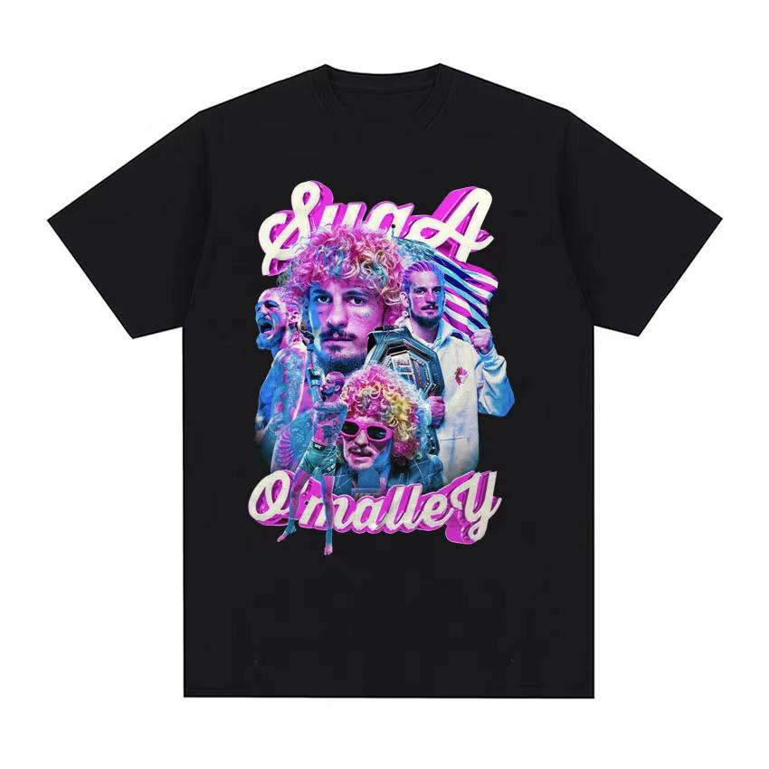 Ограниченная серия Футболка с графикой Suga Sean O'Malley Мужская Женская Мода Хип-Хоп Харадзюку Футболка Высокое Качество Круглый Вырез Оверсайз Футболки