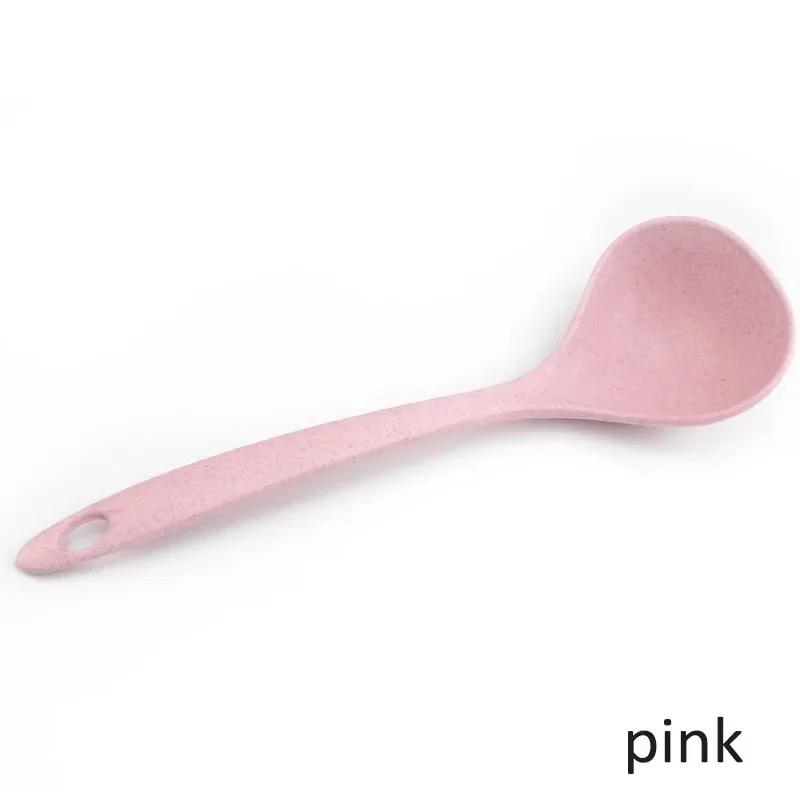 Посуда Пшеничная солома Половник для риса 1 шт. 4 цвета Длинная ручка Суповая ложка Еда Обед Совки Кухонные принадлежности Инструмент для приготовления пищи