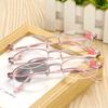 Half Frame Metal Alloy Anti-fatigue Women Reading Glasses High Quality Purple Presbyopic Glasses +1.0 +1.5 +2.0 +2.5 To +4.0