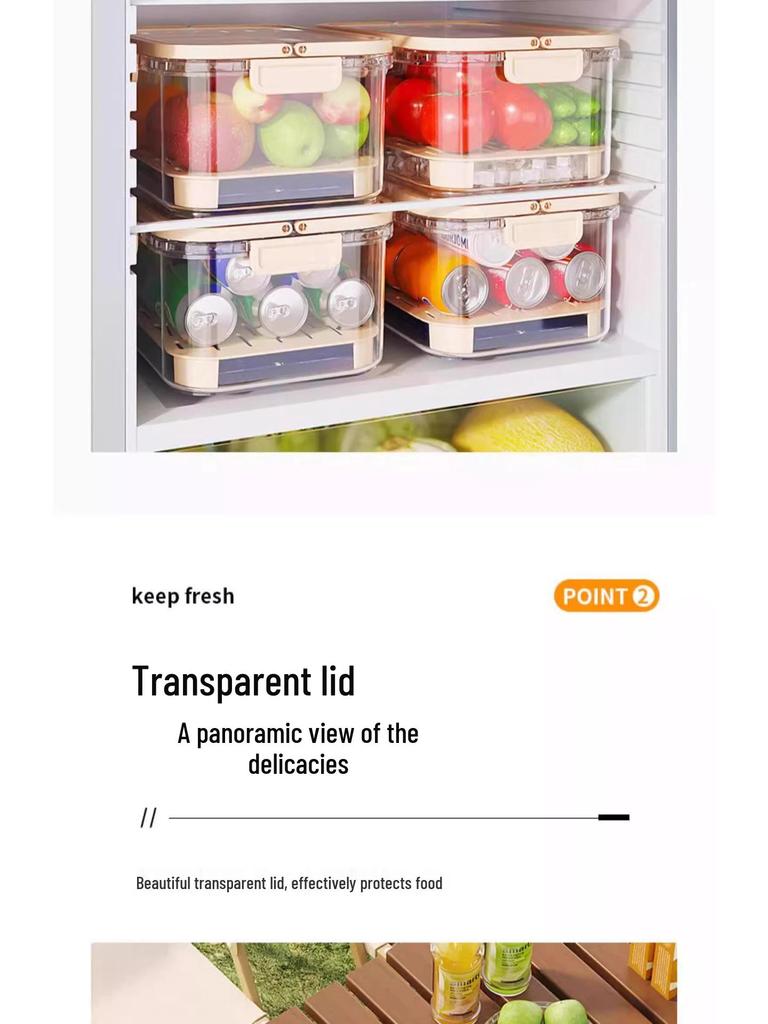 Portable Fresh-Keeping Bento Box for Outdoor Picnic with Large Capacity and Fruit Seal