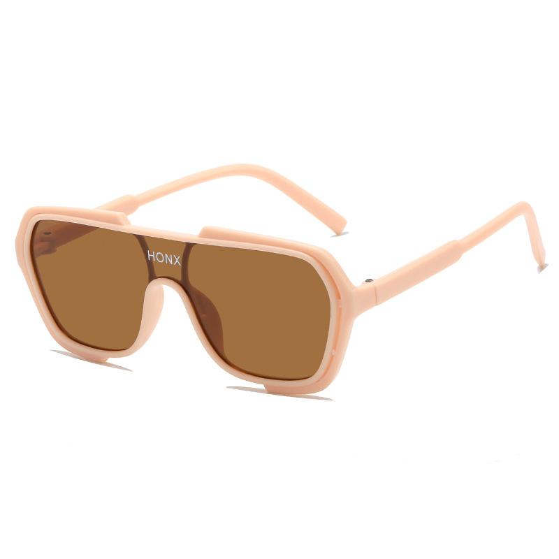 Детские солнцезащитные очки, модные цельные солнцезащитные очки с большой оправой, защита от ультрафиолета, персонализированные очки для уличной стрельбы для мальчиков и девочек, стильные очки прилив