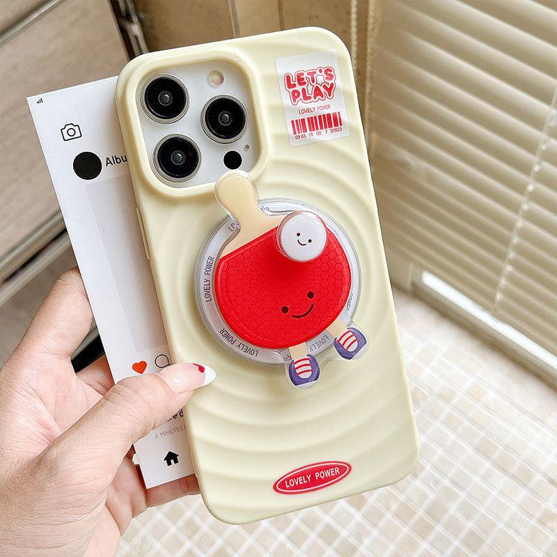 Table Tennis Badminton Applicable To Apple 15promax Full-inclusive Mobile Phone Case IP16pro Magnetic Snap Bracket Protection Case