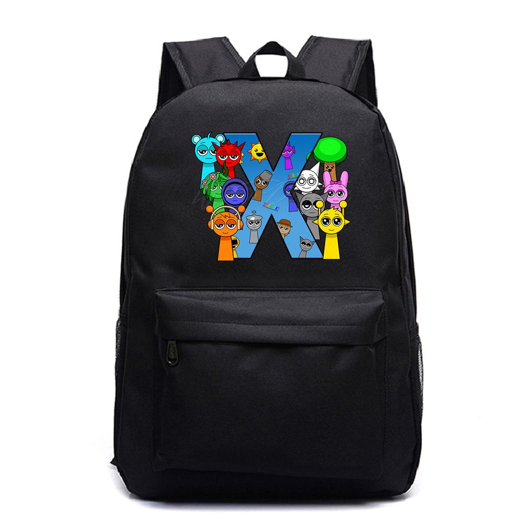 Leisure Travel Backpack Rhythm Box 26 Letter School Bag Elementary and Secondary School Students Peripheral Backpack Trend