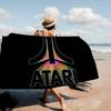 A-Atari Логотип Микрофибра Плед Быстросохнущие Пляжные Полотенца Большой Размер Печать Супервпитывающий Бассейный Полотенце-Плед