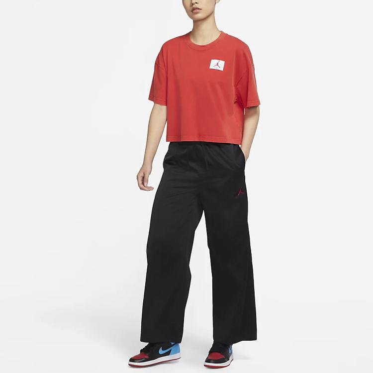 Jordan SS22 Логотип бренда, однотонные прямые спортивные брюки, женские плавки, черные DM5248-010