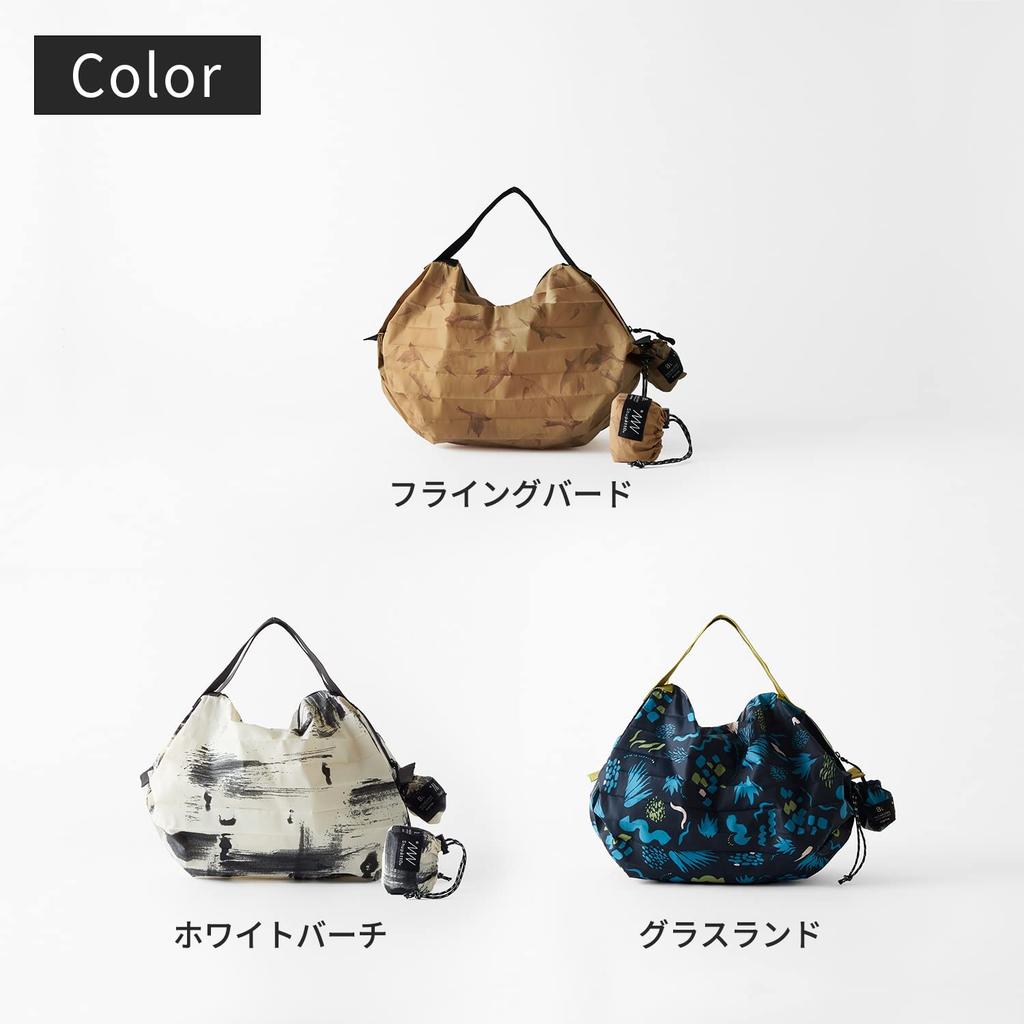 Складная сумка-тоут Myrna Shupatto с маленькой эко-сумкой S501HW (8 л/Белая береза) Молния, Компактный, Складной, Сумка,