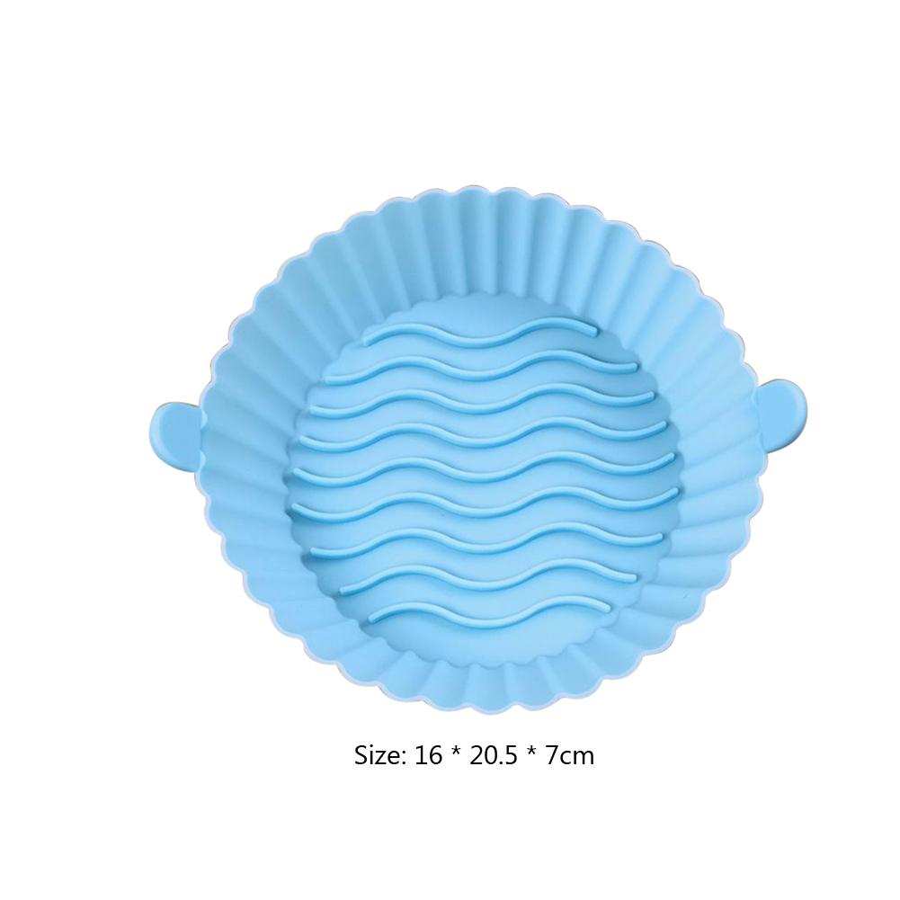 AirFryer Silicone Pot Oven Baking Tray Safe Reusable BBQ Barbecue Pad Plate Fried Pizza Basket Air Fryers Grill Pan Accessories