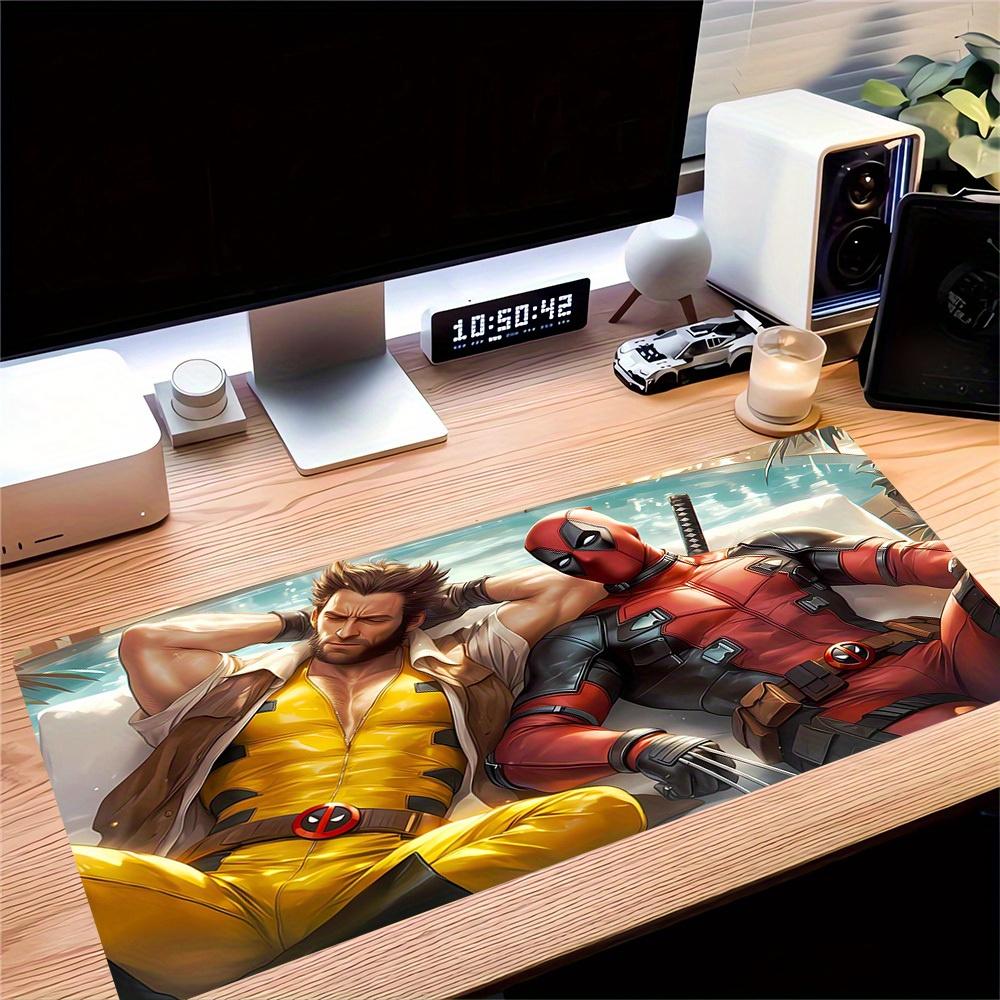 Large Multi-Size Non-Slip Rubber Base Deadpool, Wolverine, Friendship Mouse Pad, Stitched Edges Keyboard Desk Mat for School, Office, Home,