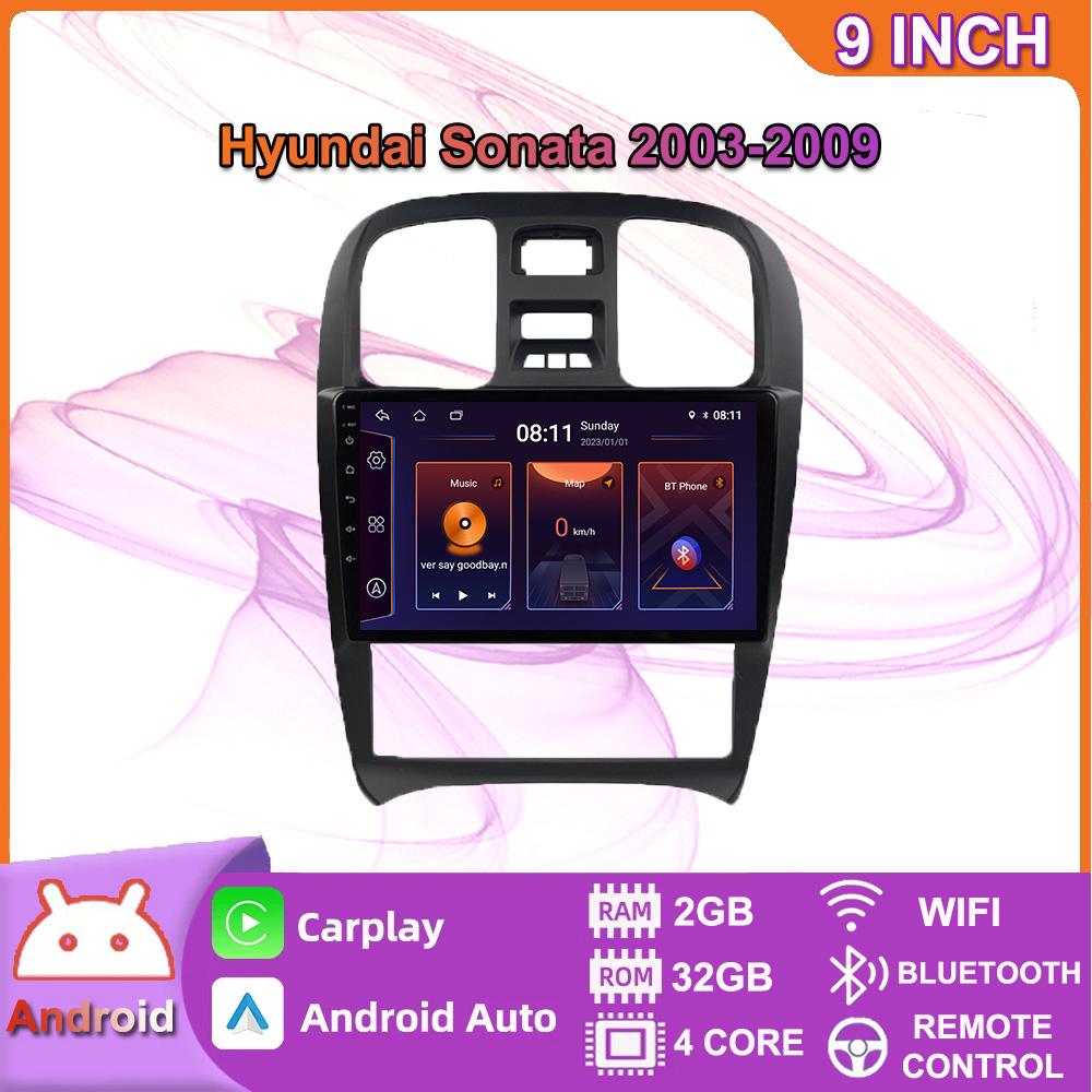 Android Carplay Car Radio Multimidia Video Player Navigation GPS For Hyundai Sonata 2003-2009 2din Head Unit 2+32GB