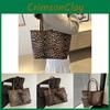 Stylish Large Capacity Khaki Brown Tote Bag With Unique Street Style For Daily Use