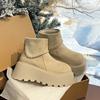 Женские утепленные осенне-зимние теплые ботинки Мартина большого размера, ботильоны, нескользящие, с амортизацией для ходьбы, спортивные хлопковые ботинки