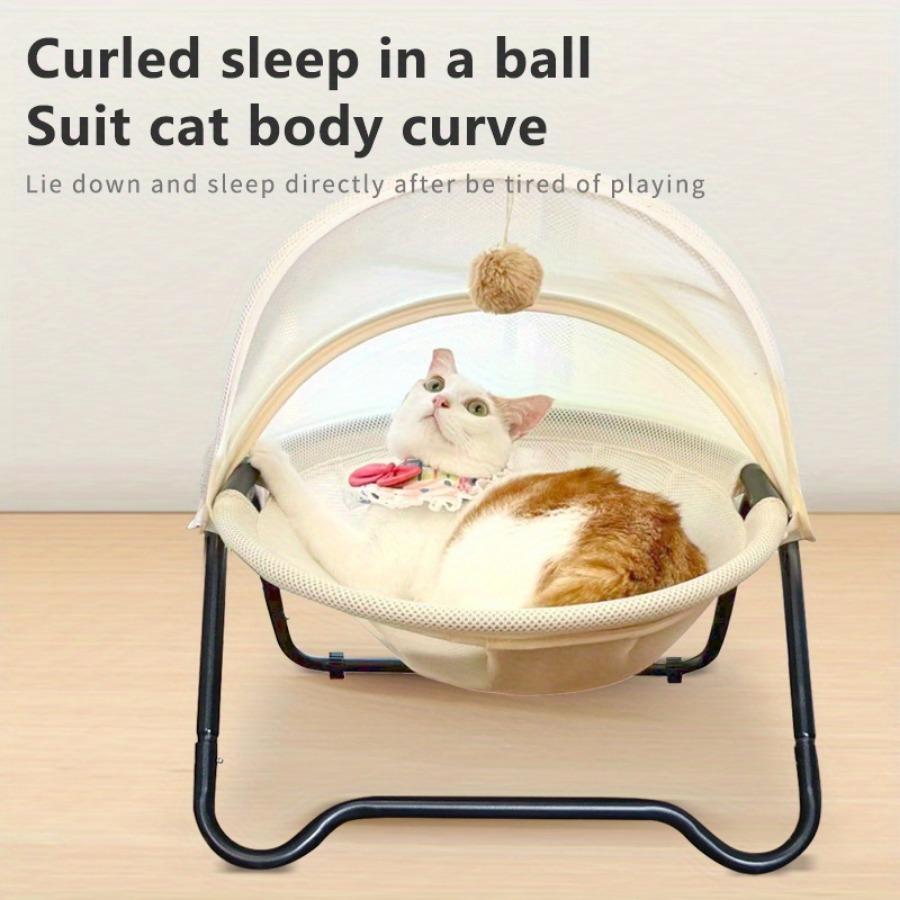 Кровать для кошек, поднимающаяся с земли, четырехсезонная будка для кошек, влагостойкая, дышащая, съемная, моющаяся, устойчивая к царапинам, износостойкая колыбель для домашних животных, гамак