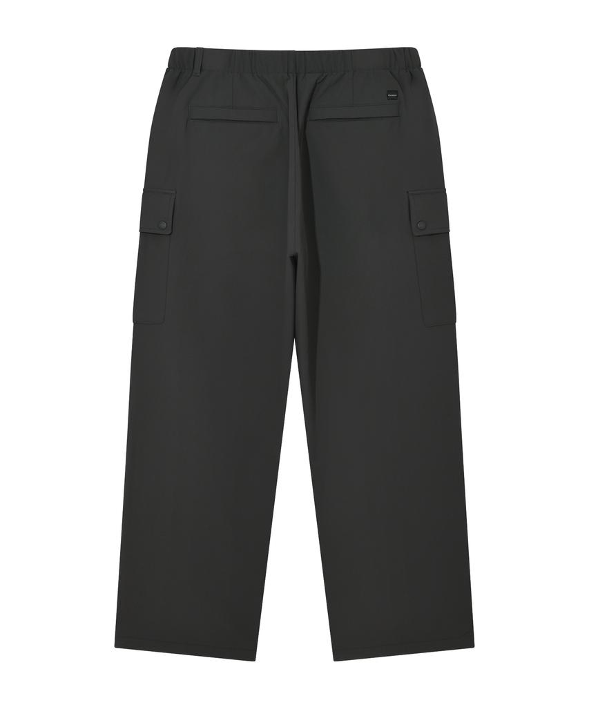 COVERNAT Semi-Wide Fleece-Lined Cargo Easy Pants Charcoal