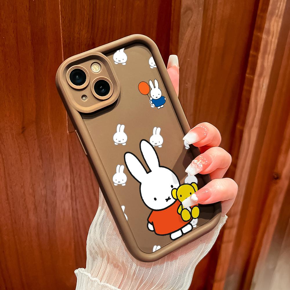 Милый чехол для телефона с рисунком мультяшного кролика для iPhone Samsung Galaxy Xiaomi Redmi POCO HUAWEI Honor, противоударный резиновый мягкий гибкий чехол