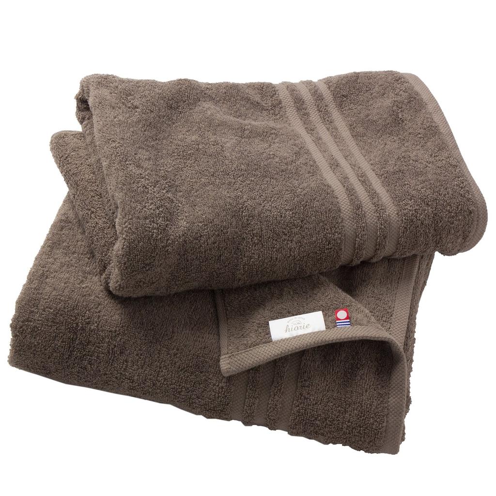 Imabari Towel Certified Bath Towel Hiorie Set of 2 Mocha Brown Cotton Highly Absorbent Durable Plain Made In Japan Imabari Brand HOTEL'S 100%
