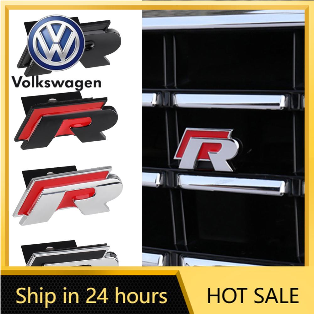 2026 New For VOLKSWAGEN VW 1pc 3D Car Front Grille Emblem Tail Rear Trunk Badge Sticker for Volkswagen VW R Rline Logo Golf 7 5