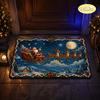 VIKAMA Christmas-Themed New Rug For Bedroom, Living Room Entrance Bathroom Water-Absorbent Easy To Clean Suitable For Home Decor