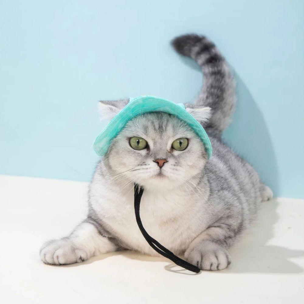 Lightweight Dog Sun Hat Adjustable Small Dog Cat Hats Stylish Dog Bonnet Cap Pet Supplies