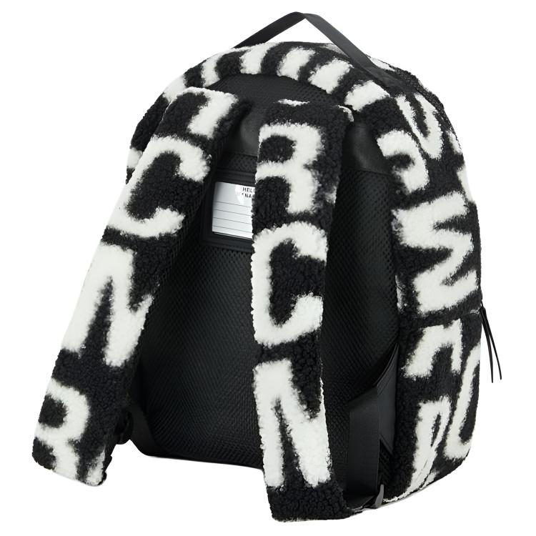 Marc Jacobs The  Fleece Letter Print Polyester Backpack Women Backpack Black JVV1712736391498