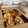 Bitcoin 3D Virtual Currency NFT Area Rug Carpet for Bedroom Living Room Home Sofa Decoration,Children Game Large Decor Floor Mat