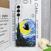 Ретро Масляная Живопись Ван Гог Кот Чехол для Телефона для Samsung Galaxy S25 S24 S23 S22 S21 Ultra Plus FE 5G Прозрачный Мягкий Чехол Fundas