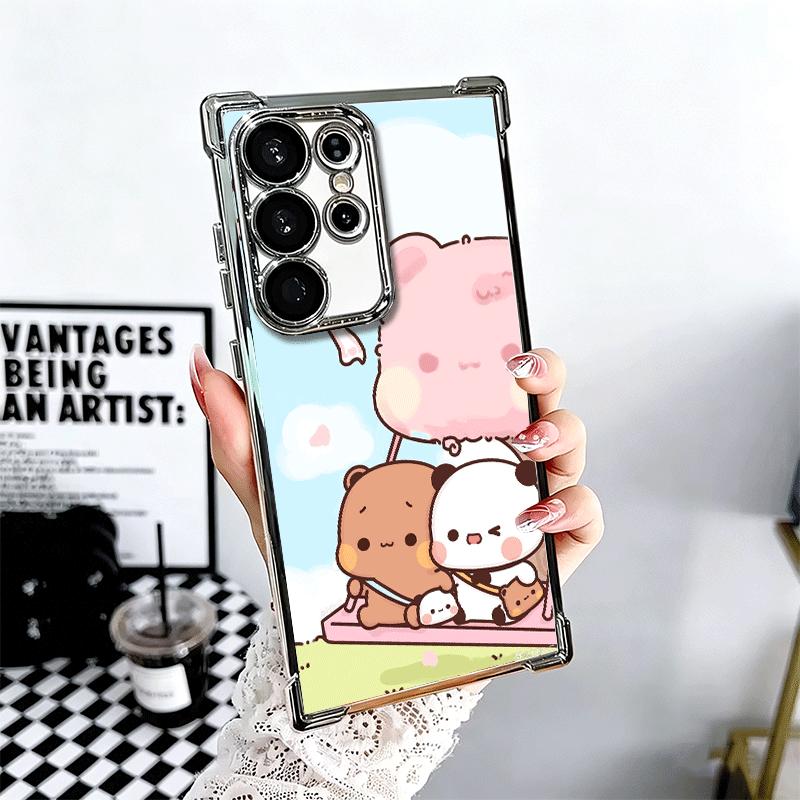 Bubu Dudu Мультяшный Милый Покрытие Чехол Для Телефона Для Samsung Galaxy S24 S25 FE S26 Edge S23 Ultra S22 S21 Plus S20 Противоударный Подушка Безопасности Co
