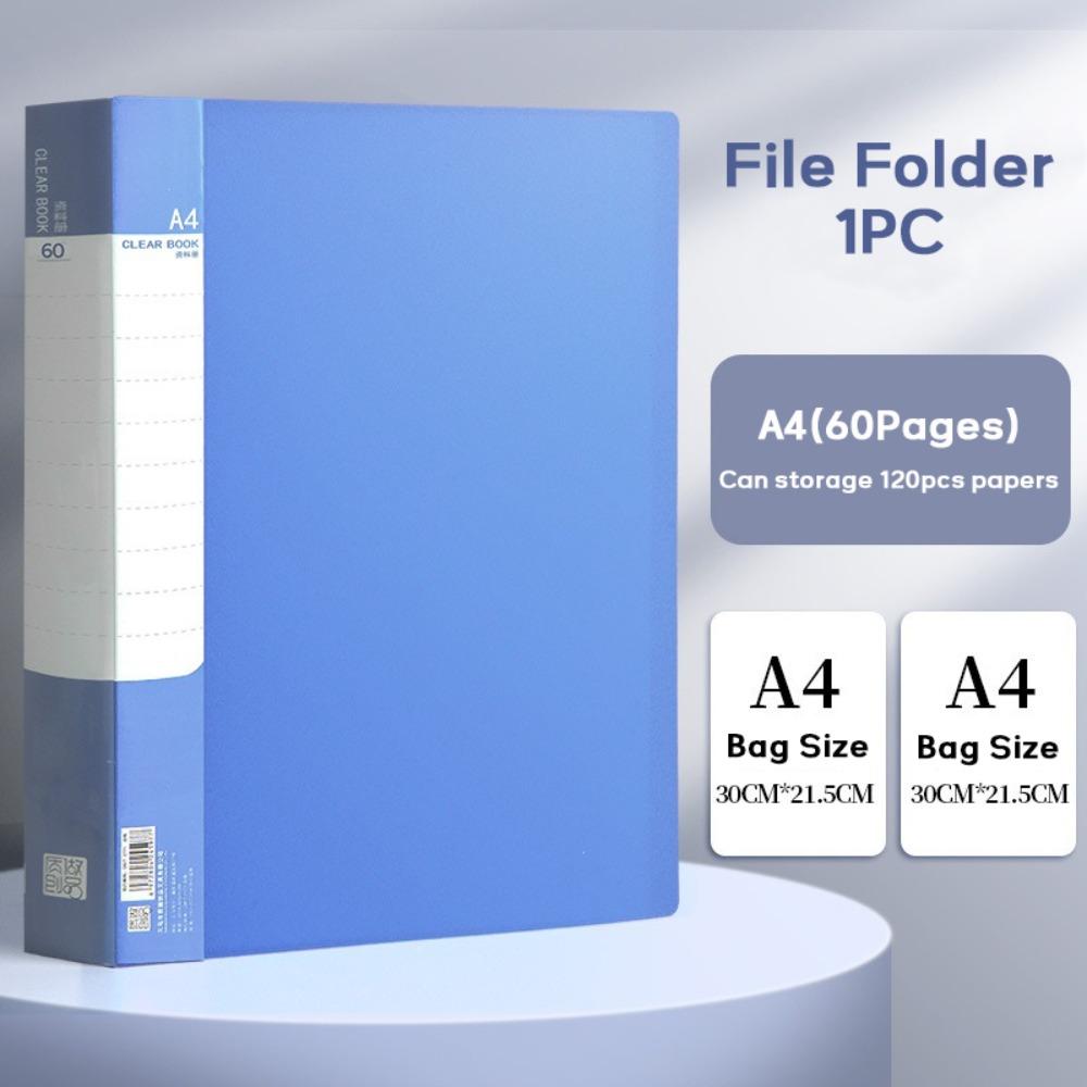 PP Archives Bag Large Capacity Storage Booklet Simple A4 File Folder Student Gift