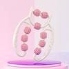 Leg Massage Roller Anti-Cellulite Lymphatic Drainage Deep Tissue Therapy Thighs Arm Back Shoulder Muscle Relaxation Massage Tool with 9 Rollers