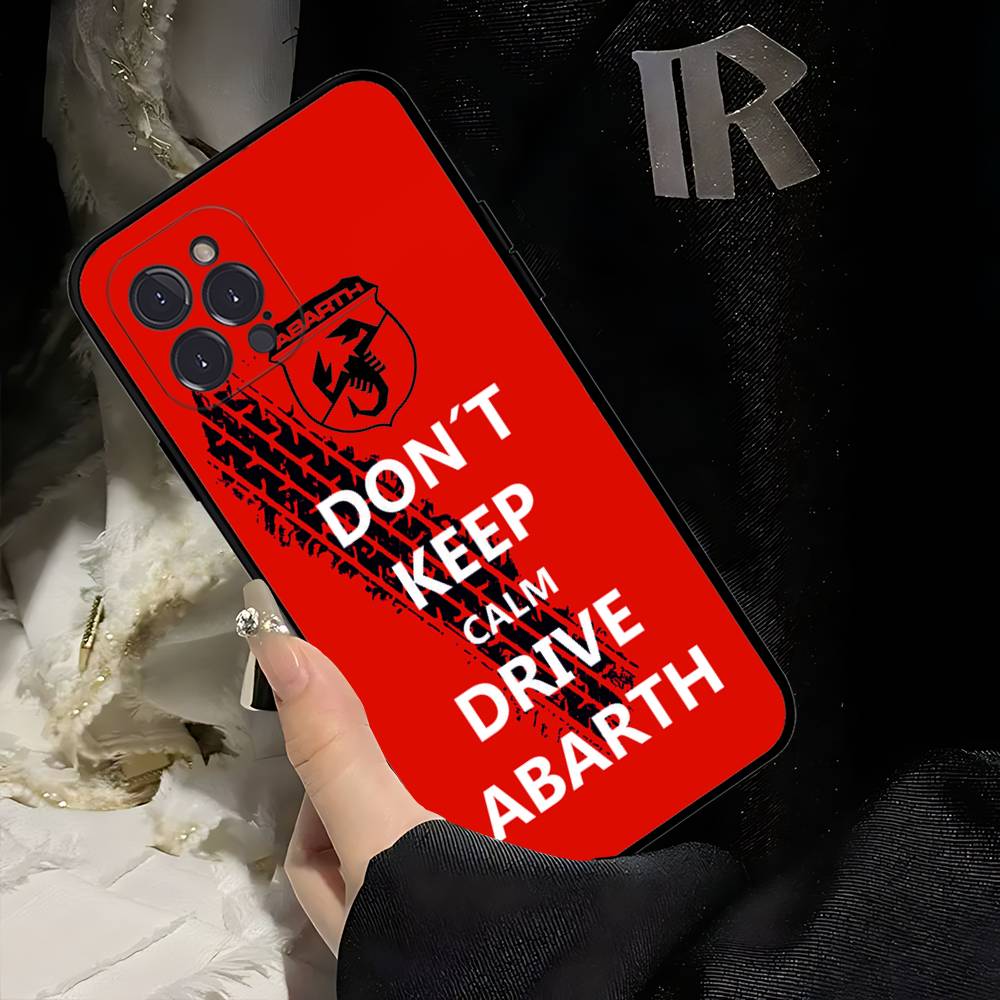 Чехол для телефона с логотипом A-Abarth Для Iphone 17 Air 16 15 14 13 12 11 Pro Max 16 15 14 Plus Мягкий ТПУ чехол