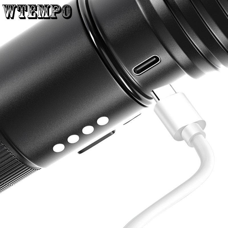 Светодиодный мощный фонарик Type-c с зарядкой P50 Zoom Аварийный многофункциональный уличный фонарик