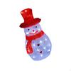 Christmas Glowing Snowman Decoration Decor for Room Indoor Outdoor Red Hat Height 22cm