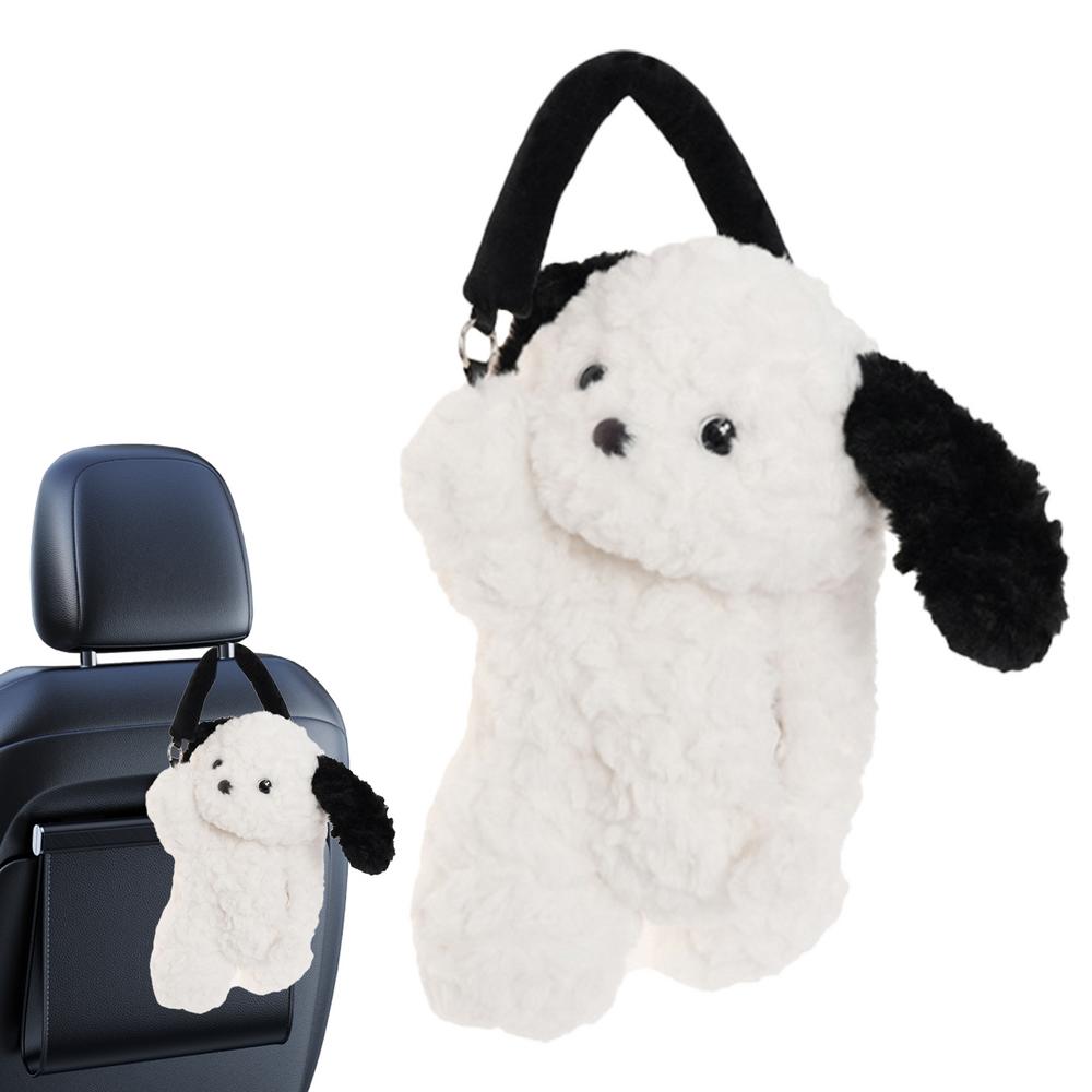 Держатель для салфеток для собак, для автомобиля, мультяшный органайзер для салфеток, диспенсер, милая коробка для салфеток, плюшевая коробка для бумажных полотенец в виде животных для автомобилей, внедорожников, грузовиков