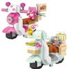 NEW Cute Electric Vehicles Bicycle Motorcycle Little Yellow Duck Bear Building Blocks Kit Girls Bricks Model Kids Toy Children