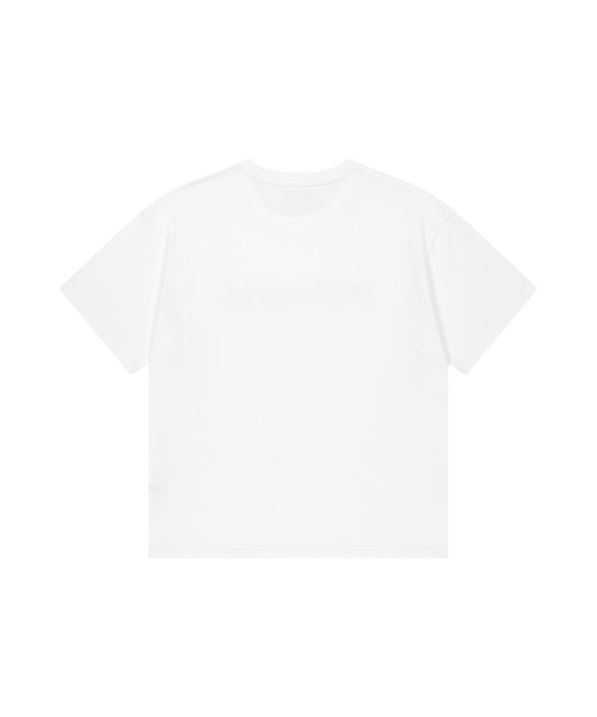 MAHAGRID Camo Basic Logo Crop Tee White(Mg2Gmmt540A)