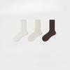 3 Pairs of  Female Autumn and Winter Pure Cotton Moon Son Boneless Long Tube Pile Socks