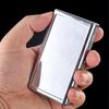 10cm Portable Metal Cigarette Case with Mirror - Double-Sided, Fashionable Smoking Set