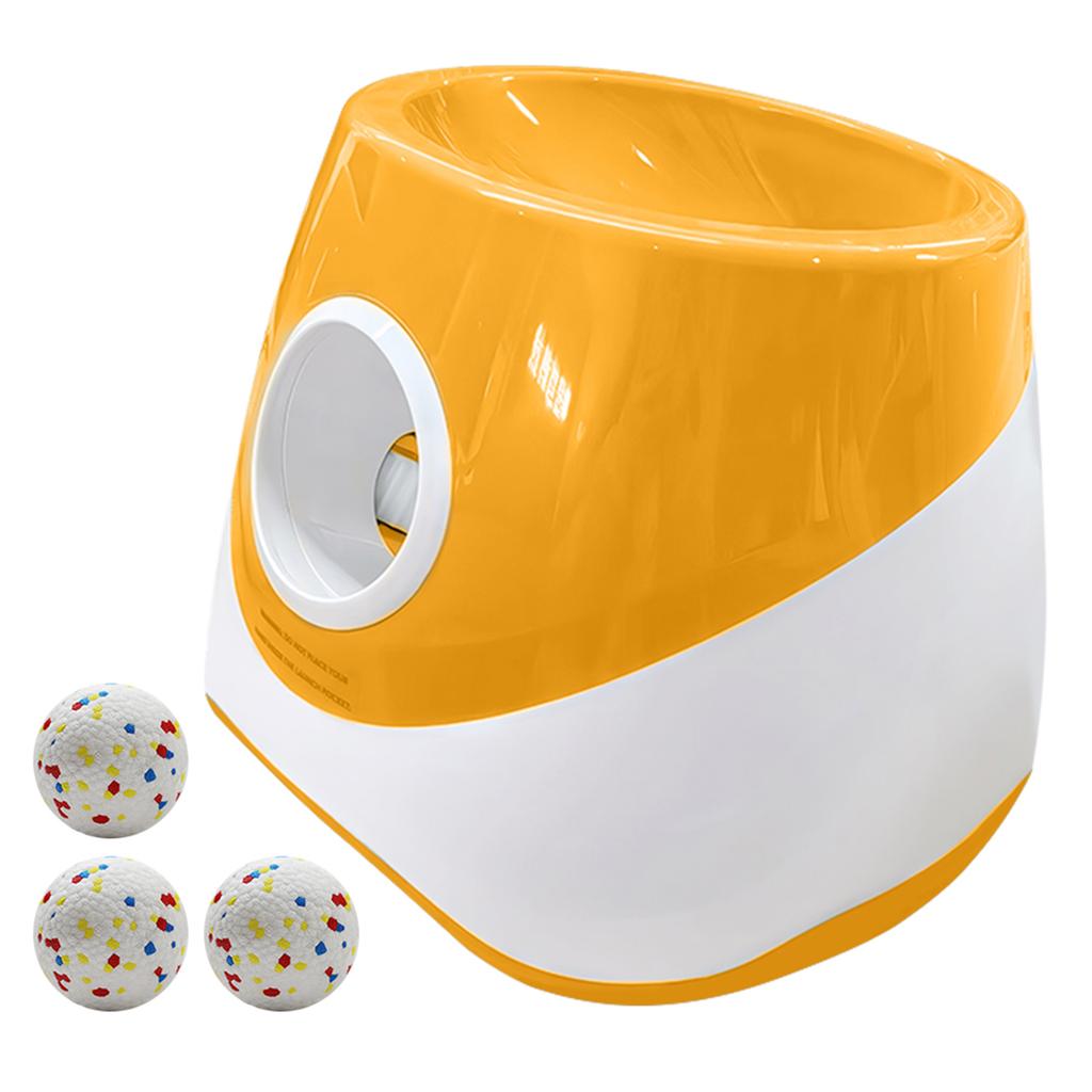 Interactive Automatic Ball Launcher with 3 Tennis Balls Automatic Dog Ball Launcher Ball Thrower Machine for Medium & Small Dogs