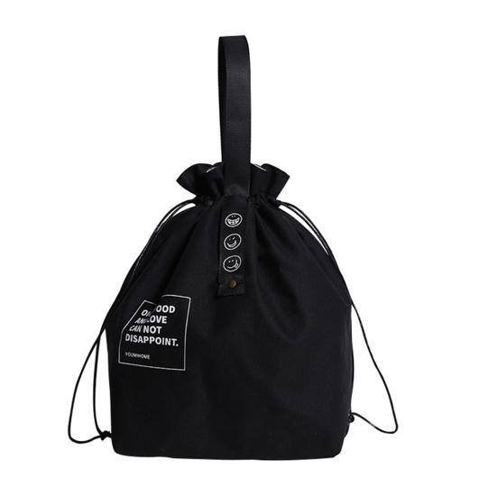 Drawstring Lunch Bag Insulated Reusable Lunch Tote Drawstring Closure Handbag Lunch Sack with Handle for Work