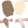 2шт пилинг отшелушивающие перчатки щетка для душа пальцы банное полотенце скраб для тела перчатки