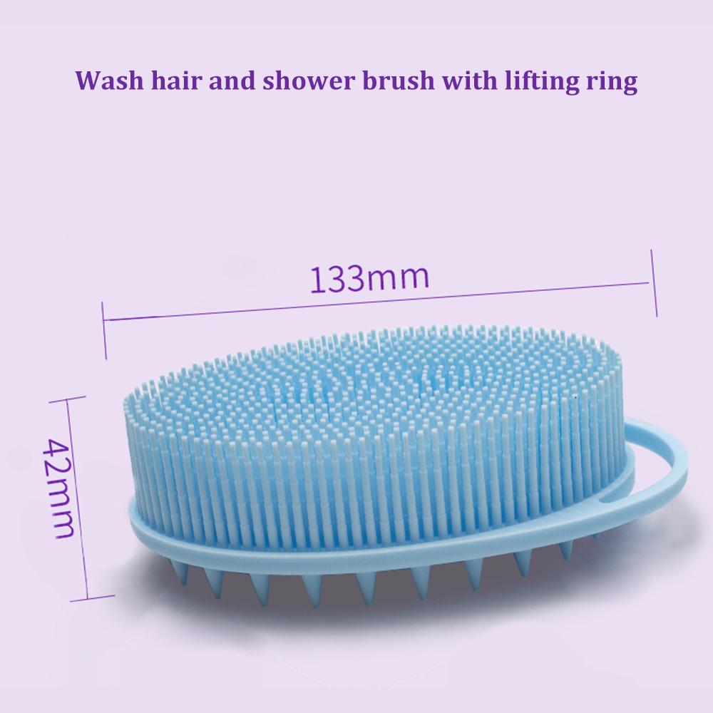 Силиконовая мочалка для тела, губка для душа, сухая щетка для тела, массажер для тела, баст, отшелушивающая силиконовая мочалка для купания, щетка для тела