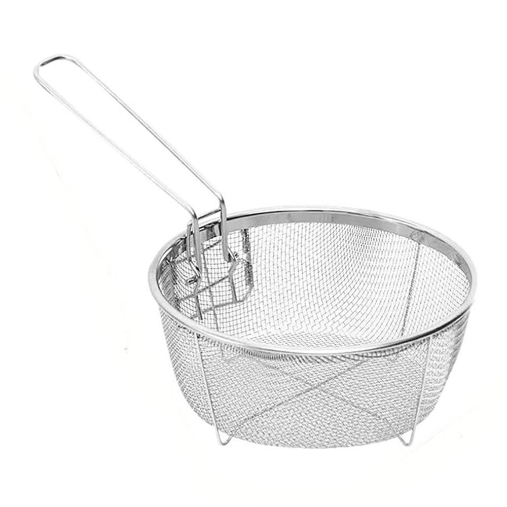 Stainless Steel Fryer Basket Detachable Fryer Strainer Practical Deep Fry Basket  Cooking