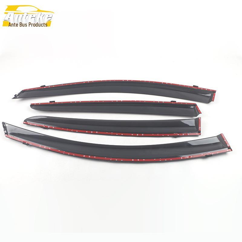 19 Ford Focus Rain Guards with Bright Trim & Sun Visor Stickers - Exterior Accessories