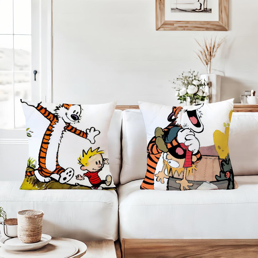 Fairy Tale Books C-Calvin And H-Hobbes Pillow Case Suitable For Bedrooms Living Rooms Cars Home Decoration