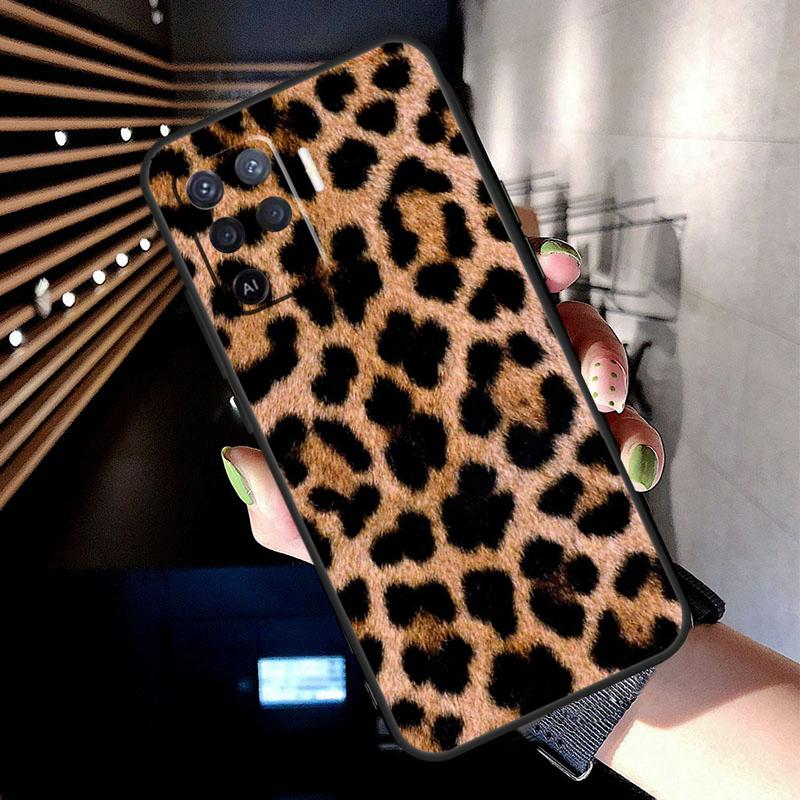 Чехол Леопардовый Загар Для Oppo A78 A98 A18 A38 A58 A60 A80 A40 A77 A57 A17 A74 A54 A94 A96 A76 A16 A15 A5 Pro