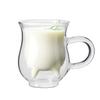 Creative Cow Double Layer Glass Creamer Cup 250ml Lovely Milk Jug Juice Tea Coffee Cup Clear Glass Mug Milk Frother Pitcher